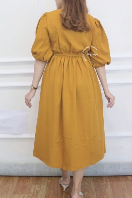 Baju Hamil Menyusui Cantik Smoke GWEN Dress - DRO 209 Kuning
